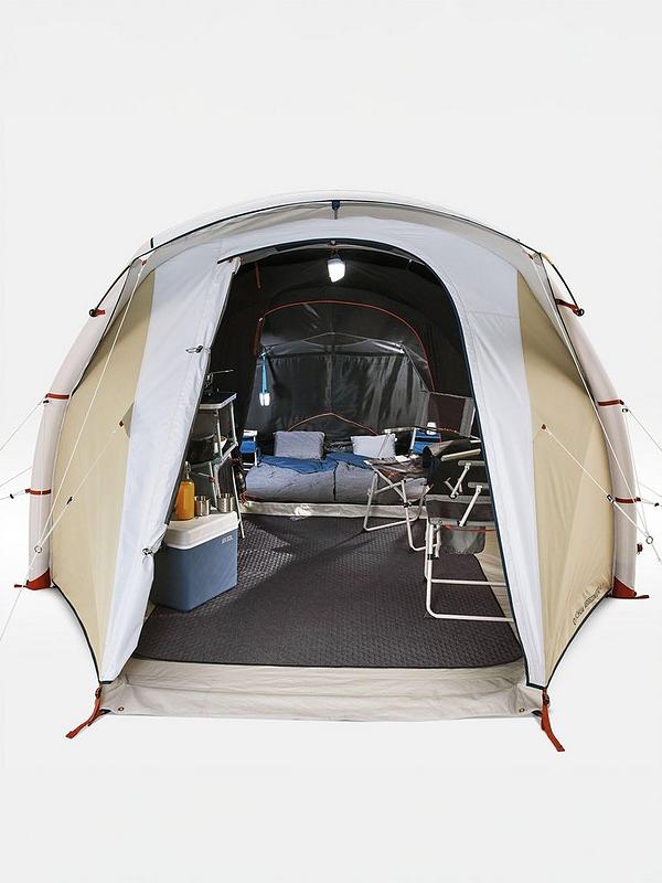 air-seconds-4-1-918xzf-1.jpg Decathlon 4 person camping tent, Inflatable Air Seconds 4.1 Fresh & Black Beige | Very Ireland - Afbeelding 1