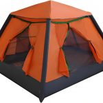 Opblaasbare buitentent, 2 4 personen camping luchttent, met luchtpomp en draagtas, opvouwbare huistenten, voor familie, buiten, kamperen, wandelen, 100 procent waterdicht orange : Amazon.nl: Sport & outdoor