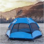 Buitentent 3 4 Persoons Buitentent Zeshoek Automatische Opstelling Waterbestendig Anti luifel Picknicktent Dubbele Lagen Tent Blauw : Amazon.nl: Sport & outdoor