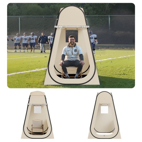 buitentent-981olg-1.jpg VEVOR Sporttent, 1200 x 1200 x 1900 mm, Pop up tent voor 1 persoon, buitentent met grondmat en hoes, kampeerschuilplaats voor evenementen, vissen, feesten - Afbeelding 1