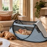 BabyBox baby tentje Campingbedje + katoenen dekje Sky Blue