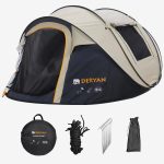 Luxe Pop Up Tent 5000MM waterkolom Beige 4 Persoons