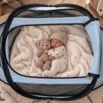 BabyBox baby tentje Campingbedje + katoenen dekje Sky Blue
