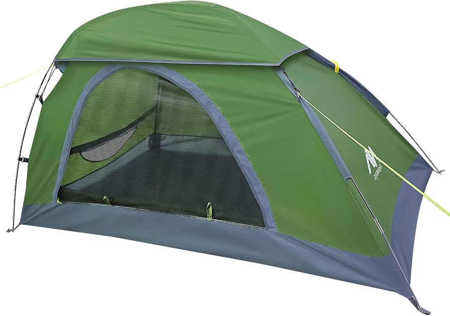 eenpersoonstent-313vdo-1.jpg Tent voor 1 persoon, ultralicht, waterdicht, bivaktent voor 1 man, tunneltent, fietstent, camping, motorfiets, kleine verpakkingsmaat, eenpersoonstent voor trekking, camping, outdoor : Amazon.nl: Sport & outdoor - Afbeelding 1