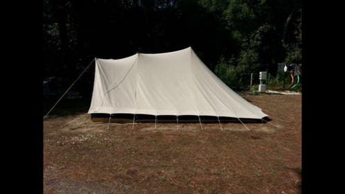 esvo-luifel-802zor-1.jpg Esvo tent piramide 400 met extra luifel (3x3m) 4 personen (m2430561204) — Tenten — Marktplaats - Afbeelding 1