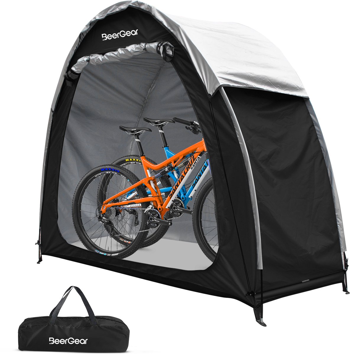 fietstent-361waf-1.jpg Fietstent met afneembare regenhoes Schuurtent Camping Opbergtent | bol - Afbeelding 1