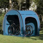 vidaXL Fietstent met dak met opslag met luchtopening Groen Aashly