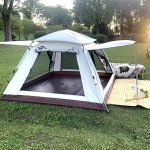 Goedkope Tent Voor 4 Personen Klapt In Drie Seconden Open, Dubbele Deuren En Vier Ramen Grote Tent Praktische En Lichtgewicht Familietent Met Woonruimte Voor Familie, Buiten, Wandelen En Bergbeklimme : Amazon.nl: Sport