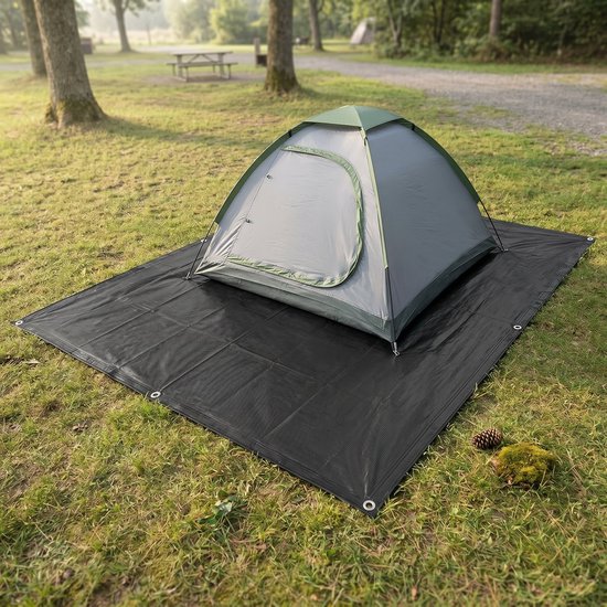 gronddoek-voortent-255rxt-1.jpg Cheqo® Grondzeil Ondergrondzeil Tentzeil Gronddoek voor Camping en Kamperen ... | bol - Afbeelding 1