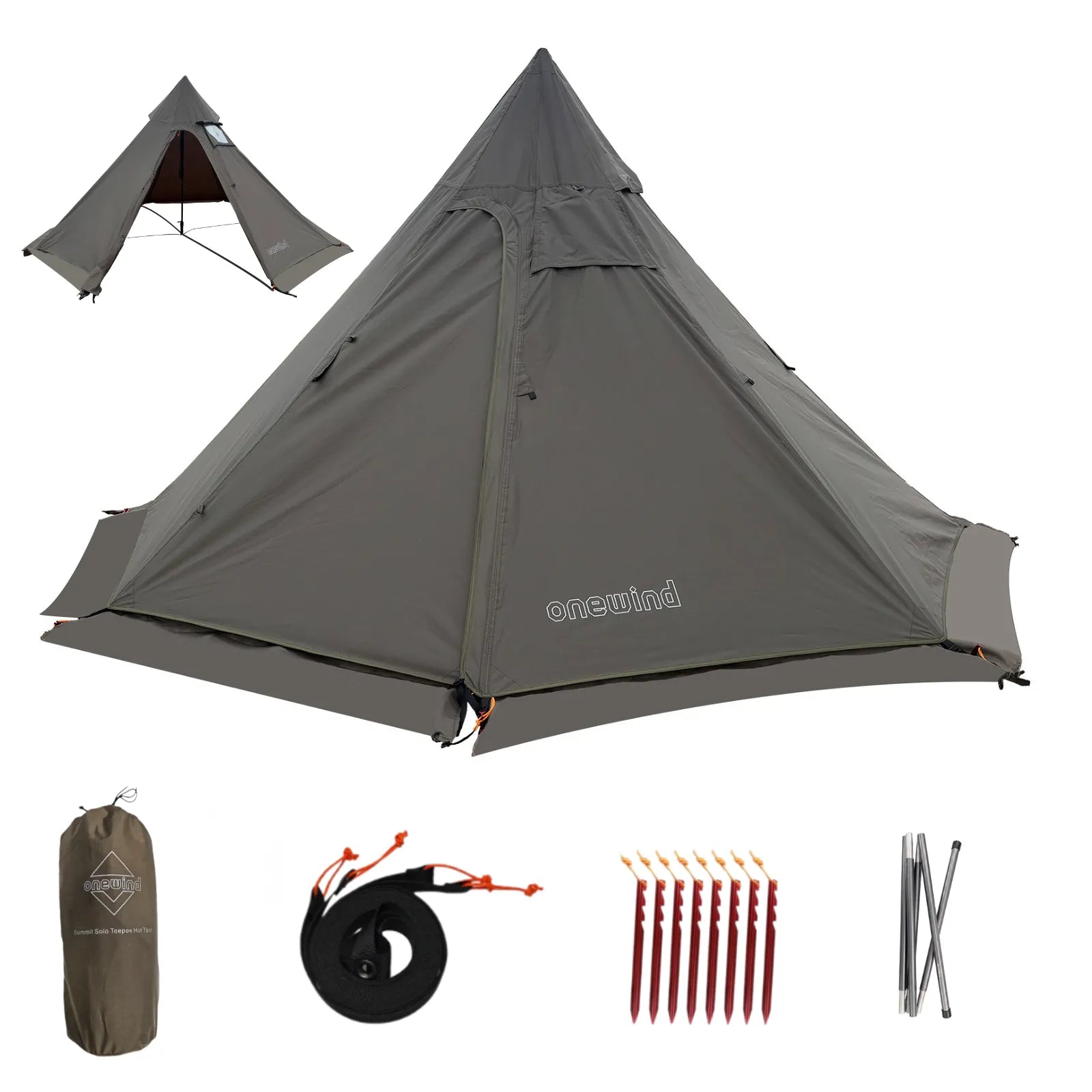 hottent-158vjg-1.jpg Tipi hottent voor kamperen 4 seizoenen tipi tent met kacheldoorvoer | Onewind® Outdoors - Afbeelding 1