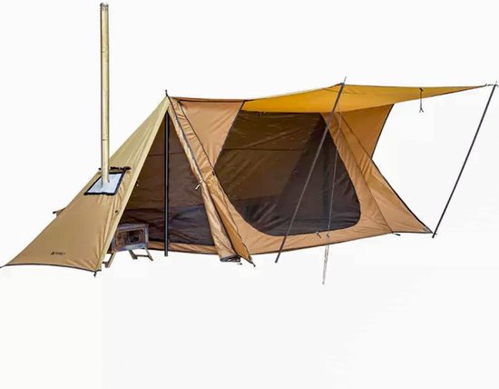 hottent-318rms-1.jpg Outdoor Camping Hot Tent met Dubbel Laagontwerp en Stove Jack | bol - Afbeelding 1