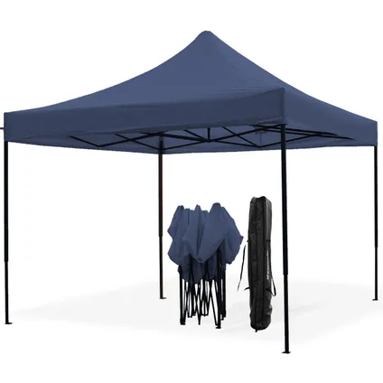 inklapbare-tent-387bmp.webp Lifegoods Partytent Opvouwbaar 3x3 M Easy Up Waterdicht Donkerblauw - Afbeelding 1