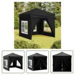 vidaXL Inklapbare Partytent 197.5 x 197.5 x 234 cm Zwart