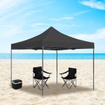 Partytent 3x3m Opvouwbaar Easy Up Waterdicht Met Tas Zwart | Decathlon