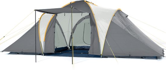 kampeertent-6-personen-452flp-1.jpg Skandika Daytona XXL 6 Tent – Koepeltenten – 6 persoons tent – Muggengaas 195 cm... | bol - Afbeelding 1