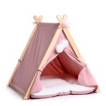 Kattenhuis Tipi Roze – Zachte Slaapplek voor je Kat Dogs & Co