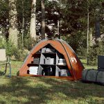 vidaXL Opbergtent 9 vakken waterdicht grijs en oranje kopen? | vidaXL.nl