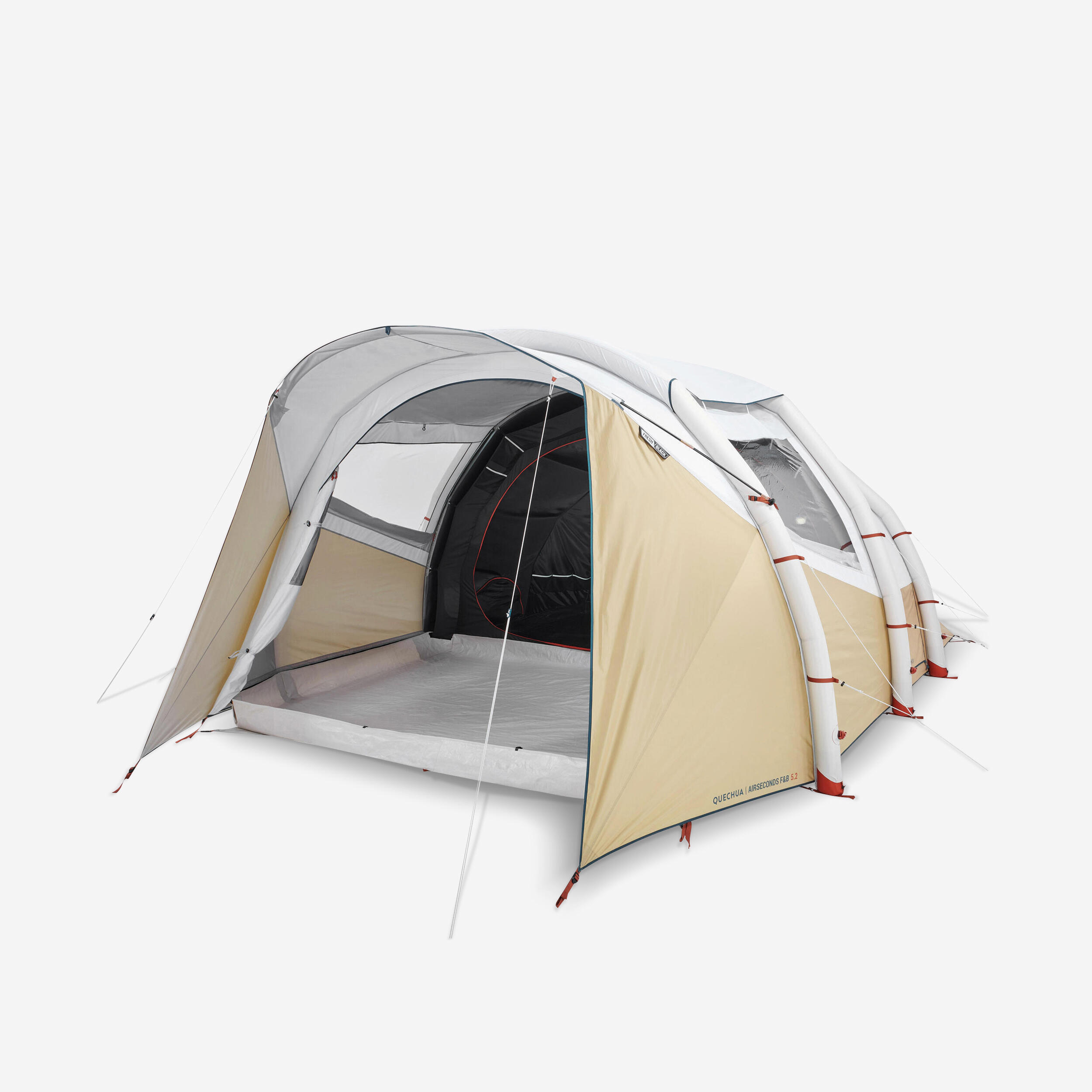 opblaastent-decathlon-217cuc-1.jpg Opblaasbare tent 5 personen, Air Seconds 5.2 met Fresh & Black, 2 slaapruimtes - Afbeelding 1