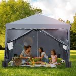 Paviljoen, 3x3m,waterdicht, stabiel, winterbestendig,vouwpaviljoen, opvouwbare tuintent, pop up partytent, vouwpaviljoen, tent met 4 zijwanden, ...