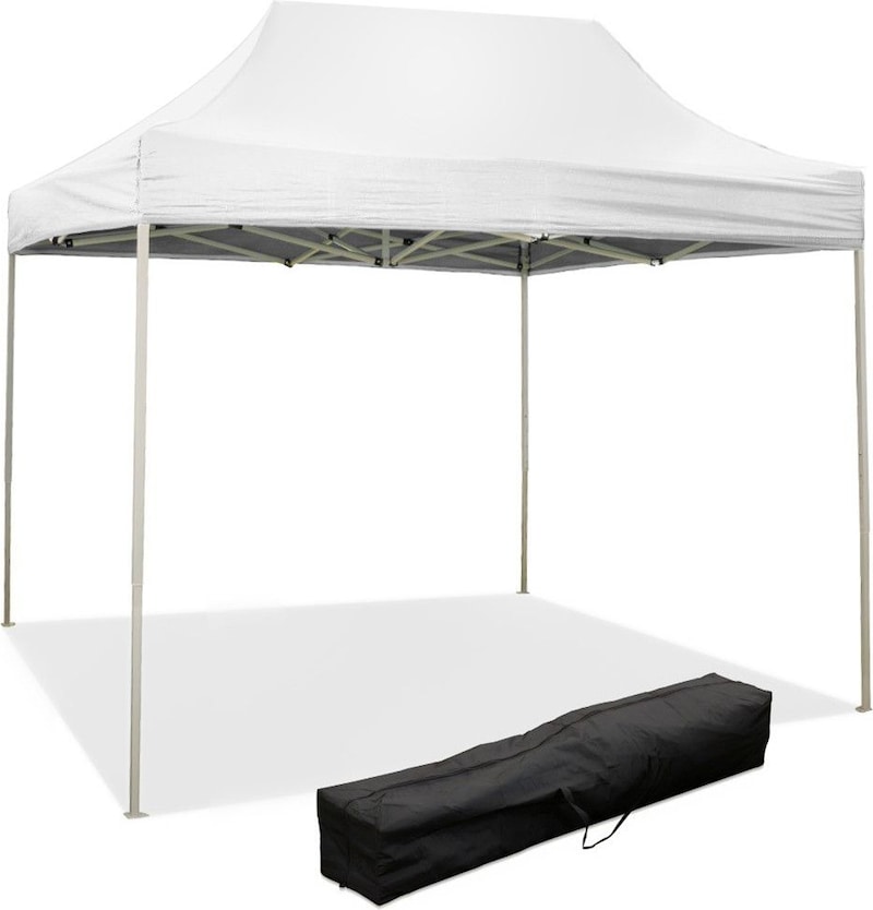 opvouwbare-tent-419oho-1.jpg 3 x 2 m witte opvouwbare partytent, bekleed met waterdicht PVC | Makro - Afbeelding 1