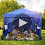 Paviljoen, 3x3m,waterdicht, stabiel, winterbestendig,vouwpaviljoen, opvouwbare tuintent, pop up partytent, vouwpaviljoen, tent met 4 zijwanden, ...