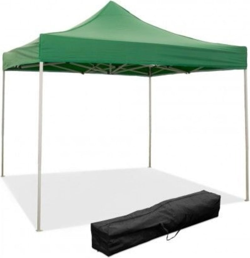 opvouwbare-tent-812loj-1.jpg 3 x 3 m groene opvouwbare partytent, bekleed met waterdicht PVC | Makro - Afbeelding 1