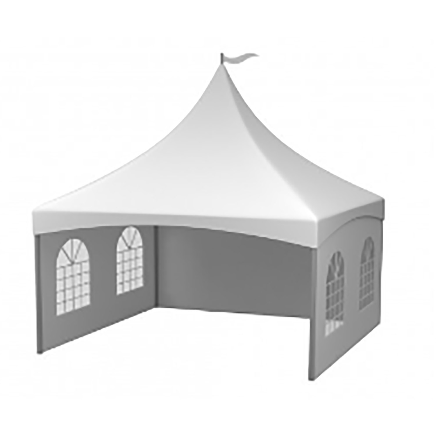 pagode-tent-231hlf-1.jpg Pagodetent 5 x 5 wit | Party Verhuur Tacken - Afbeelding 1