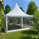 Pagodetent 5x5m Wit