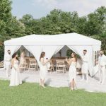 Partytent Festival inklapbaar met zijwanden 3x6 m wit