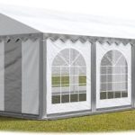 Partytent Feesttent Paviljoentent 6x10m PVC / grijs wit / 100% waterdicht,... | bol