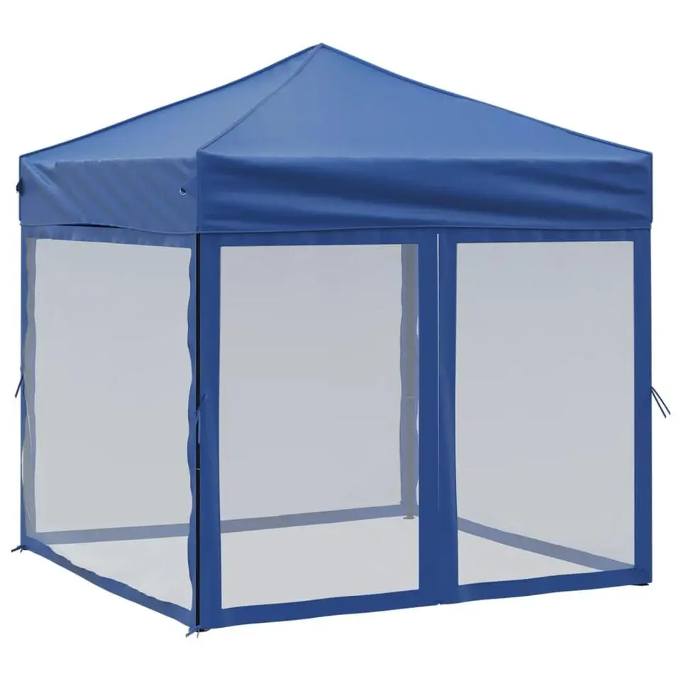 paviljoentent-738nbm.webp vidaXL Partytent inklapbaar met zijwanden 2x2 m blauw prieel paviljoen tent | Leen Bakker - Afbeelding 1
