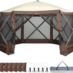 Camping Paviljoen Tent, 12.5 x 12.5 Voet, 300D Oxford Stof en Glasvezel, Pop up... | bol