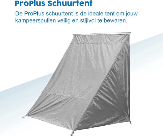 schuurtent-camping-796siv-1.jpg ProPlus Schuurtent 182 x 190 x 140 cm UV bestendige Opbergtent Fietstent met Waterdichte Coating Opslagtent Camping 150D polyester 4 ... - Afbeelding 1