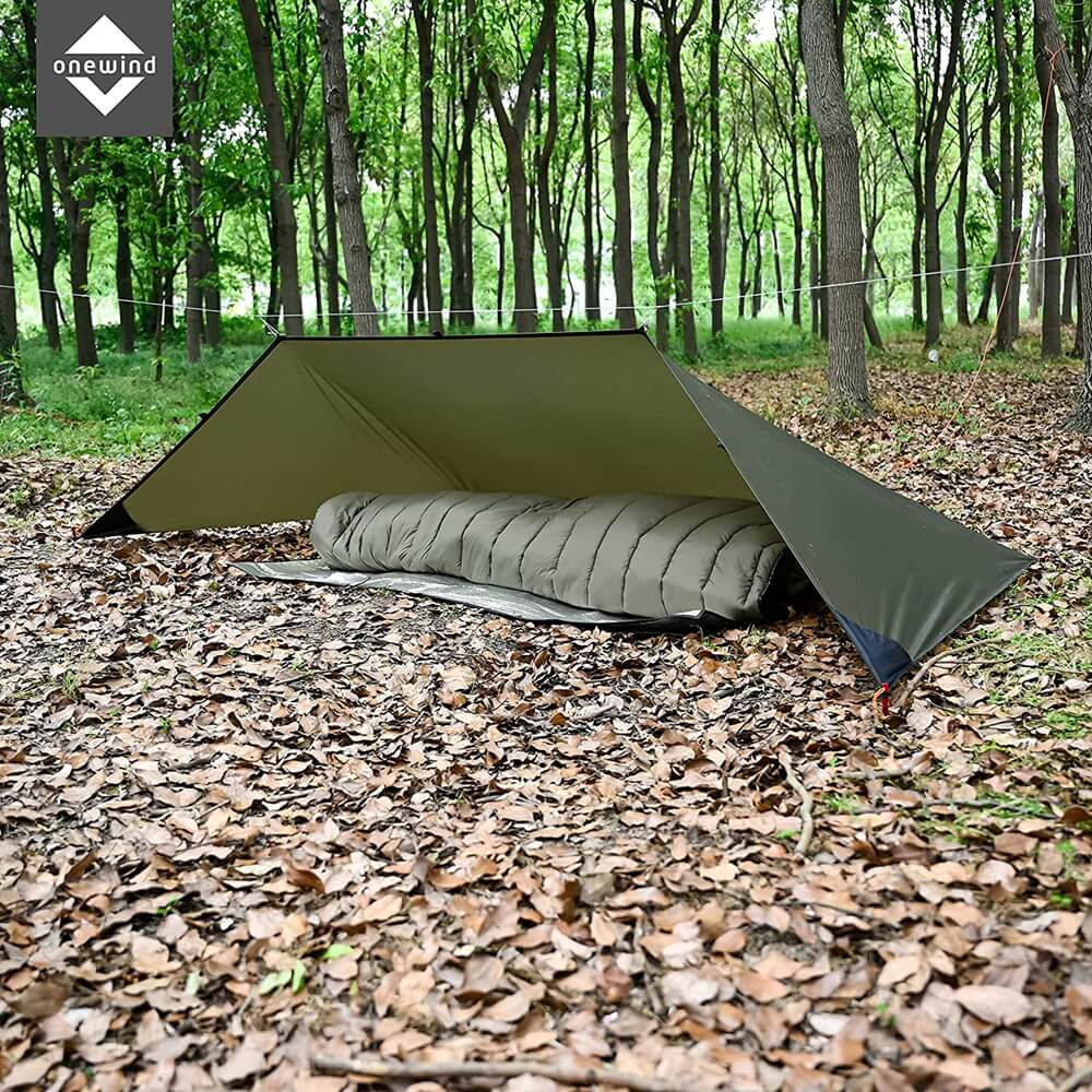 shelter-camping-726cje-1.jpg Ultralichte Overlevingsschuilplaats Set | Onewind Outdoors – Onewind® Outdoors - Afbeelding 1