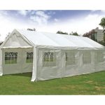 Grote partytent met zijwanden 4x8m PE140gr/m2