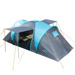 Koepeltent Hammerfest 4 4 persoons campingtent 2 slaapcabines zonnescherm