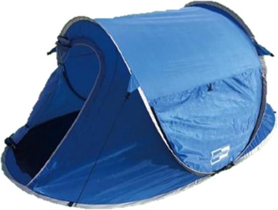 uitklapbare-tent-598rdu-1.jpg Pop Up Tent 245 X 145 X 95 Cm Waterdicht & Uv Beschermd Blauw 2 Persoons | bol - Afbeelding 1