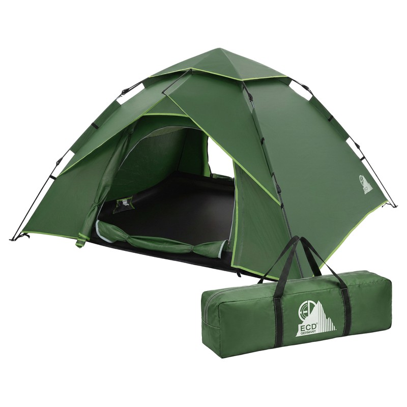uitklapbare-tent-616xow-1.jpg ECD Germany Pop up tent camping tent 4 person waterdichte kampeertent handige pop up strandtent familietent werptent voor outdoor vakantie groen - Afbeelding 1