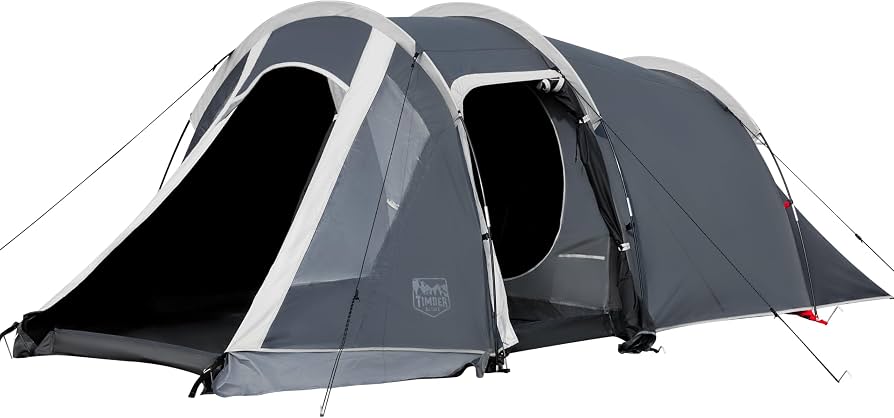 verduisterende-tent-513cmq-1.jpg TIMBER RIDGE Verduisterende tent voor 3 personen met veranda, campingtunneltent, grote familietent met UV bescherming en ingenaaid grondzeil, 3000 mm waterdichte 2 3 persoonstent voor buiten, tuin, : Amazon.nl: Sport & outdoor - Afbeelding 1