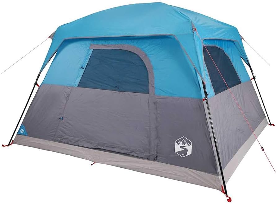 vidaxl-tent-581yjd-1.jpg vidaXL Tent 4 persoons waterdicht blauw : Amazon.nl: Sport & outdoor - Afbeelding 1
