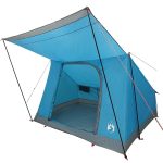 vidaXL Camping Tent 2 persoons Blauw taft Waterdicht