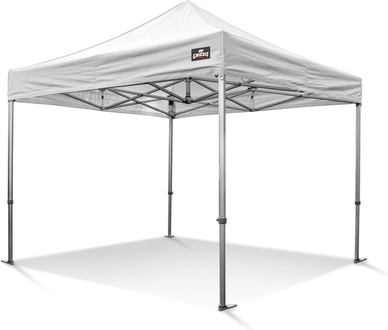 vouw-tent-543six-1.jpg Easy Up Partytent | Vouwtent | 3x3m | GO UP40P instap model | Aluminium | Wit |... | bol - Afbeelding 1