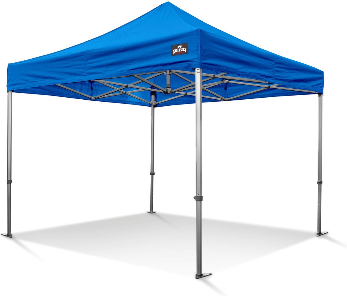 vouw-tent-549hdb-1.jpg Easy Up Partytent | Vouwtent | 3x3m | GO UP40P instap model Aluminium | Blauw | Inclusief gratis sterke pvc opberghoes en spanbanden set met haringen - Afbeelding 1