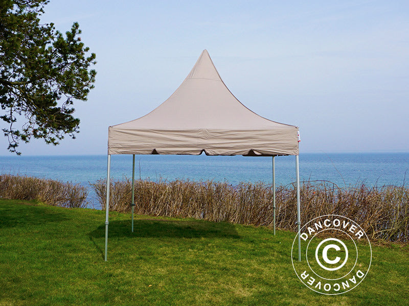 vouw-tent-866joy-1.jpg Vouwtent FleXtents PRO Peak 3x3m Latte – Koop bij Dancover - Afbeelding 1