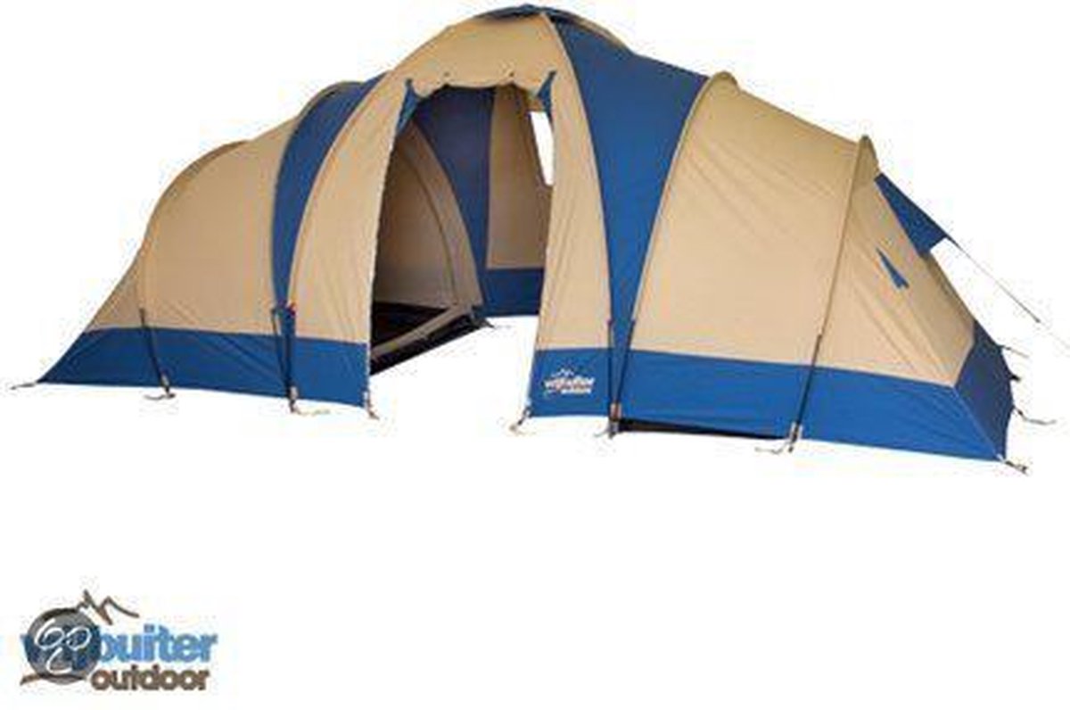 vrijbuiter-tent-379tfo-1.jpg Vrijbuiter Outdoor Jujuba Bungalowtent Grijs 4 Persoons | bol - Afbeelding 1