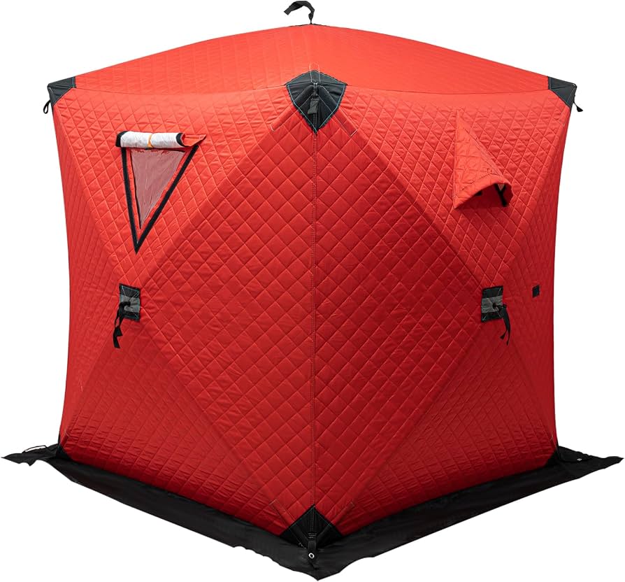 wintertent-563ndh-1.jpg WUPYI2018 Wintertent voor 2 personen, warm, draagbare vistent, thermische tent, werktent, wind en sneeuwbestendig, voor kamperen, wandelen, vissen, ... - Afbeelding 1